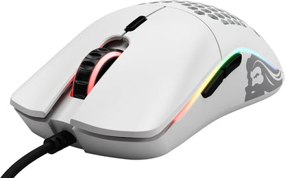 Model O Wired Gaming Mouse 67G Superlight Honeycomb Design, RGB, Pixart 3360 Sensor, Omron Switches, Ambidextrous - Matte White